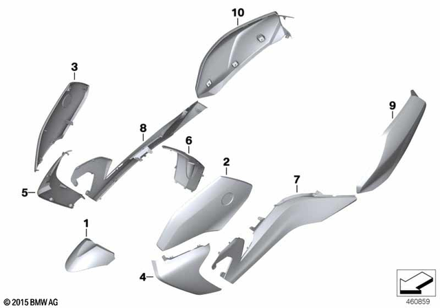 46617725037 - Body Equipment: Front Wheel Fender - Rohteil/blank for BMW-Motorrad Image image