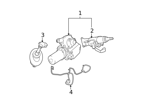 Steering Column Assembly for 2006 Chevrolet Equinox #0