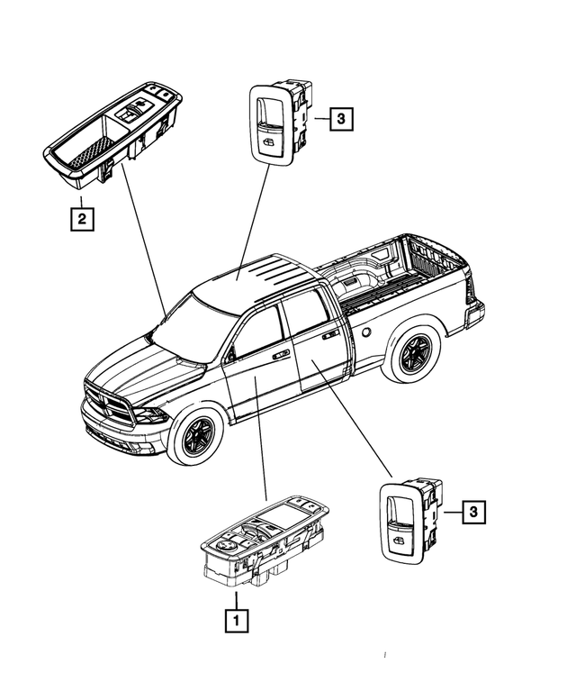 « 68212785AA – Electrical : Porte Avant Commutateur Et Encadrement, Côté Droit pour Mopar Image »