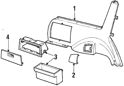 Quarter Panel Trim for 1985 Mercury Marquis #0