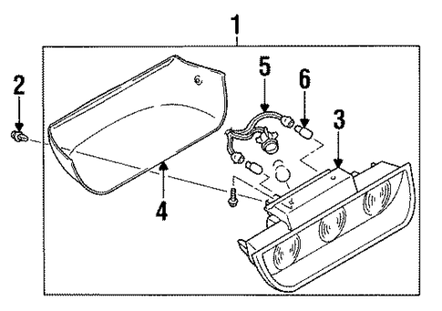 High Mounted Stop Lamp for 1998 Mazda MPV #0