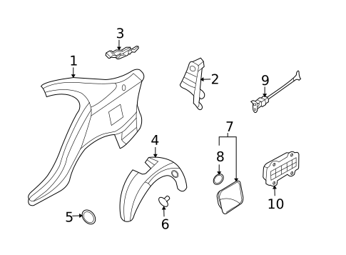 Fuel Door for 2008 Kia Optima #0