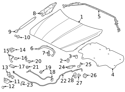 Hood & Components for 2017 Jaguar XE #0
