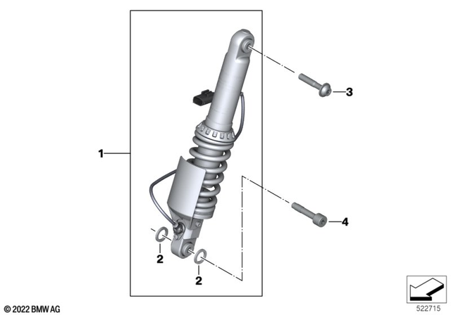 31489899967 - Front Axle, Front Suspension: Spring Strut, Esa, Front -  for BMW-Motorrad Image