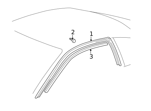 Exterior Trim - Roof for 2000 Toyota Solara #0