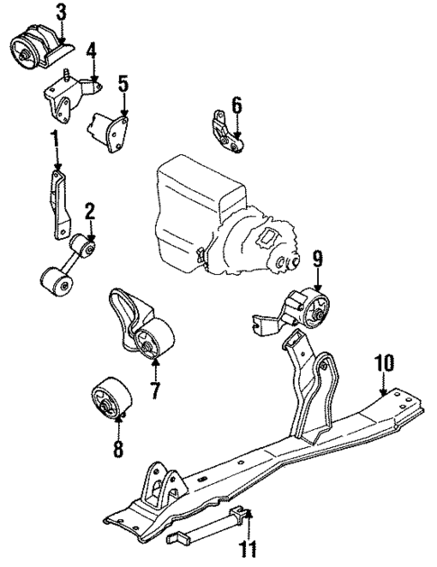 Engine Mounting for 1993 Isuzu Stylus #0
