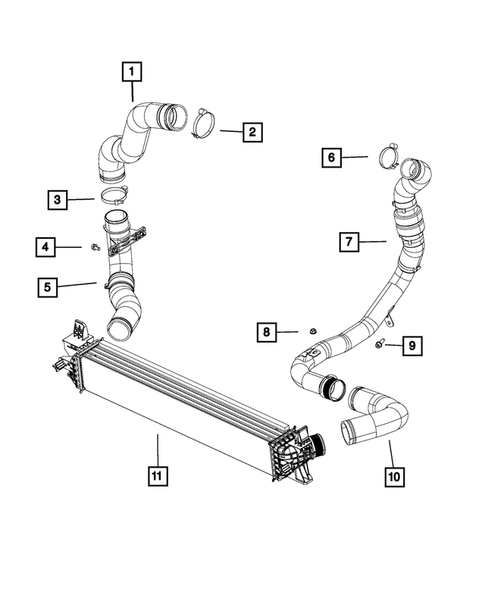 Radiator and Related Parts; Charge Air Cooler for 2016 Ram ProMaster 2500 #1