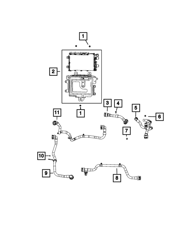 68590756AE - Air Conditioners and Heaters: Electric Coolant Heater for Jeep: Cherokee, Wagoneer S Image