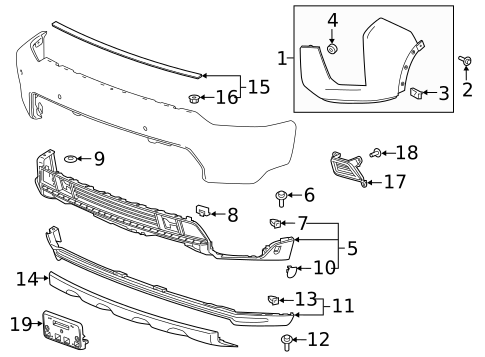 Exterior Trim - Front Bumper for 2022 Chevrolet Silverado 3500 HD #0