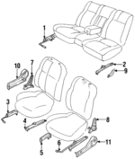 8970391640 - Body: Bench Seat for Honda: Passport Image