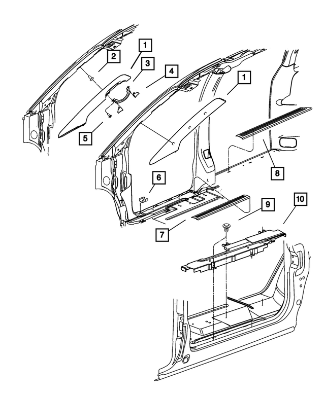 5028006AB - Interior Trim: Scuff Plate Bracket for Mopar Image