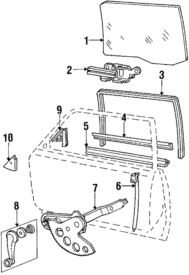 E1DZ5421410C - Body: Glass for Ford Image