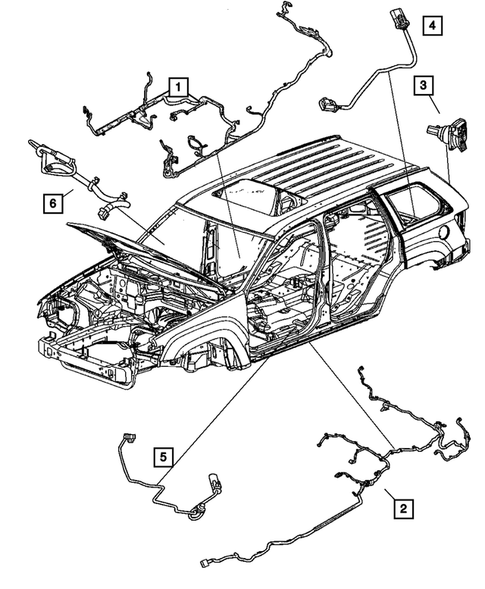 Wiring-Body & Accessories for 2006 Jeep Grand Cherokee #0