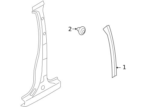 Exterior Trim - Pillars for 2008 Saturn Astra #0