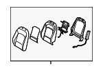 88400K0650SV8 - Body: Seat Back Assembly for Kia: Soul Image