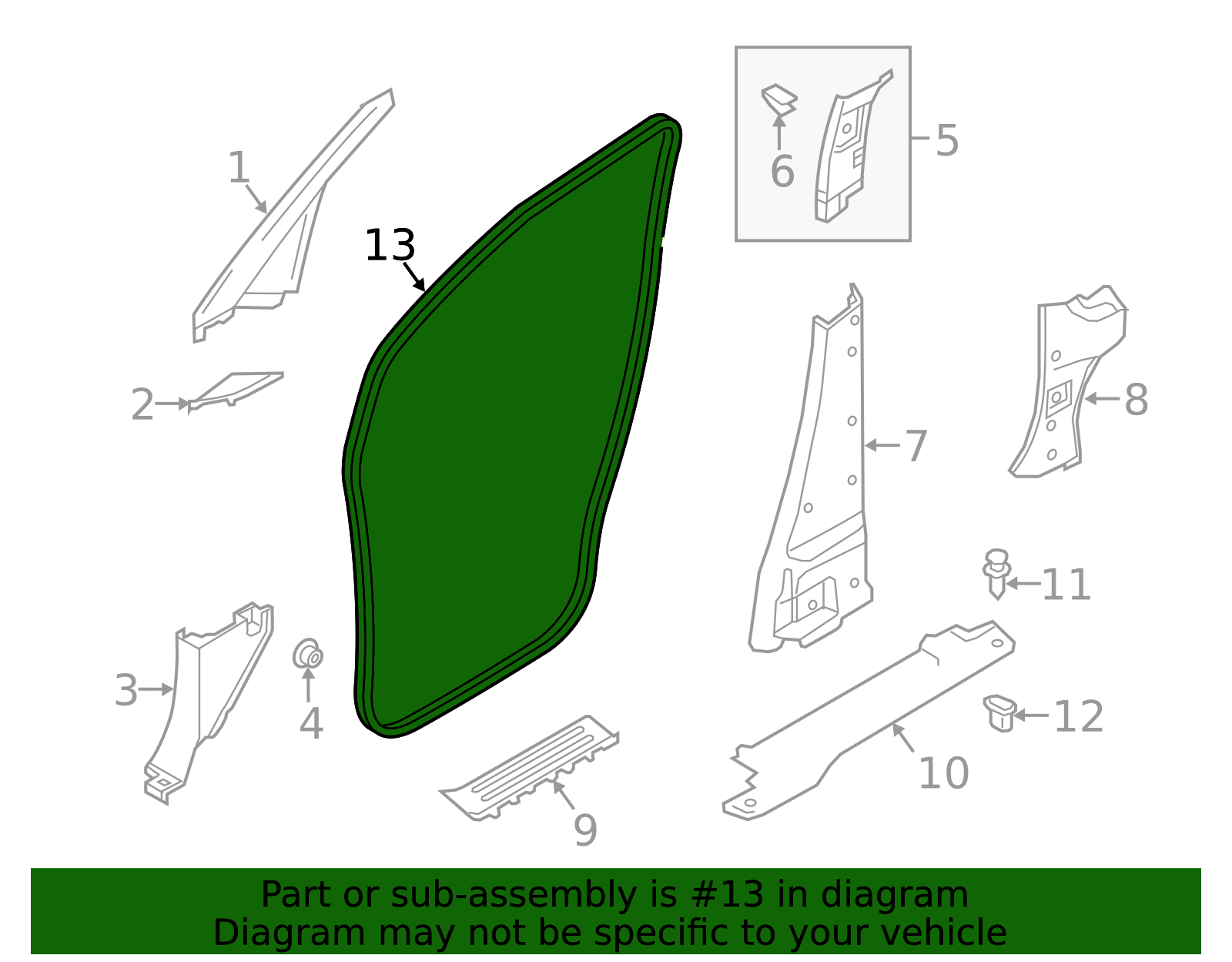 2013-2021 Nissan NV200 Weather-Strip On Body - Driver's Side (LH) 76922 ...