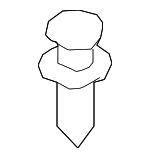 155305793 - Body: Rear Sill Plate Clip for Nissan: NV200 Image