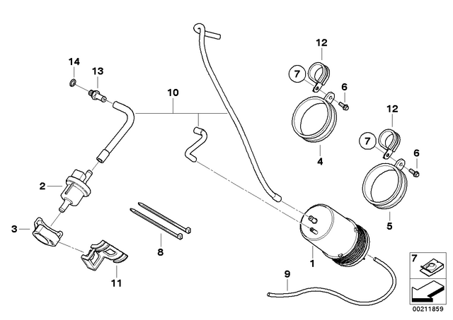16137724477 - : Bracket Ventilation Valve for BMW-Motorrad Image