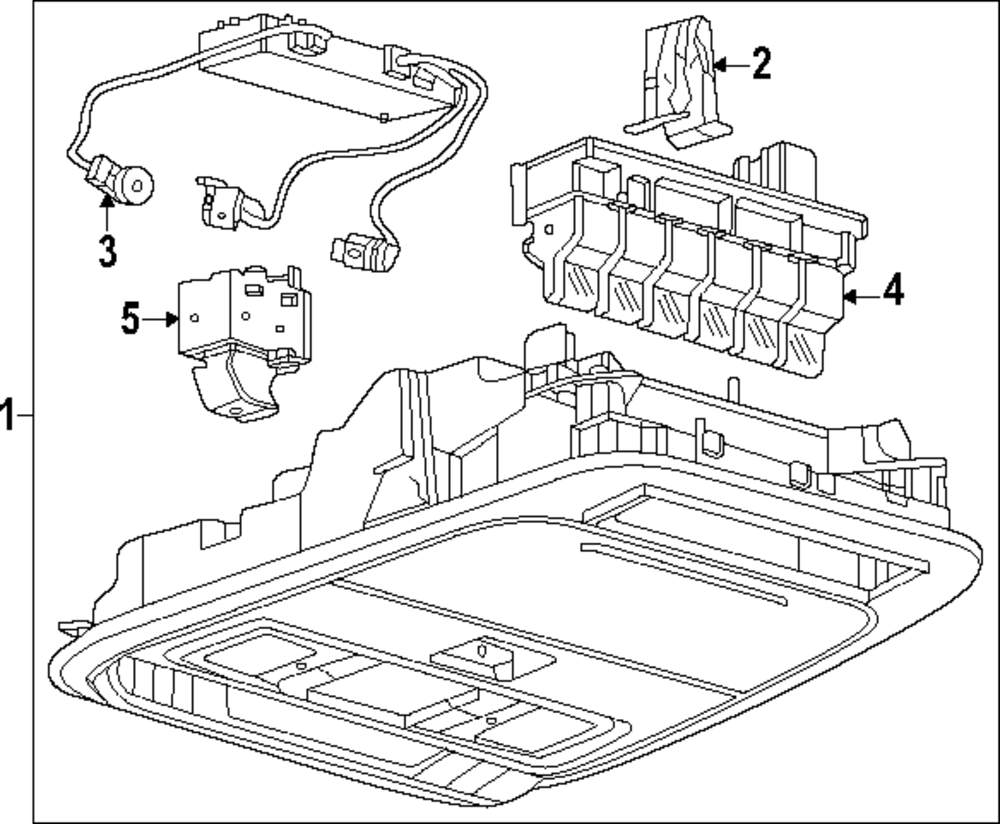 2023-2024 Ford Overhead Console ML3Z-18519A70-GCK | OEM