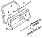 10272842 - Body: Upper Molding for Buick: Commercial Chassis, Roadmaster | Chevrolet: Caprice | Oldsmobile: Custom Cruiser Image