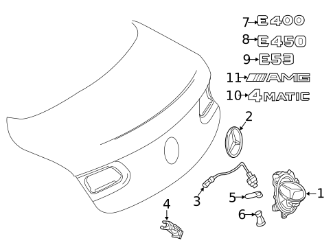 Exterior Trim - Trunk for 2024 Mercedes-Benz Sprinter 3500 #1