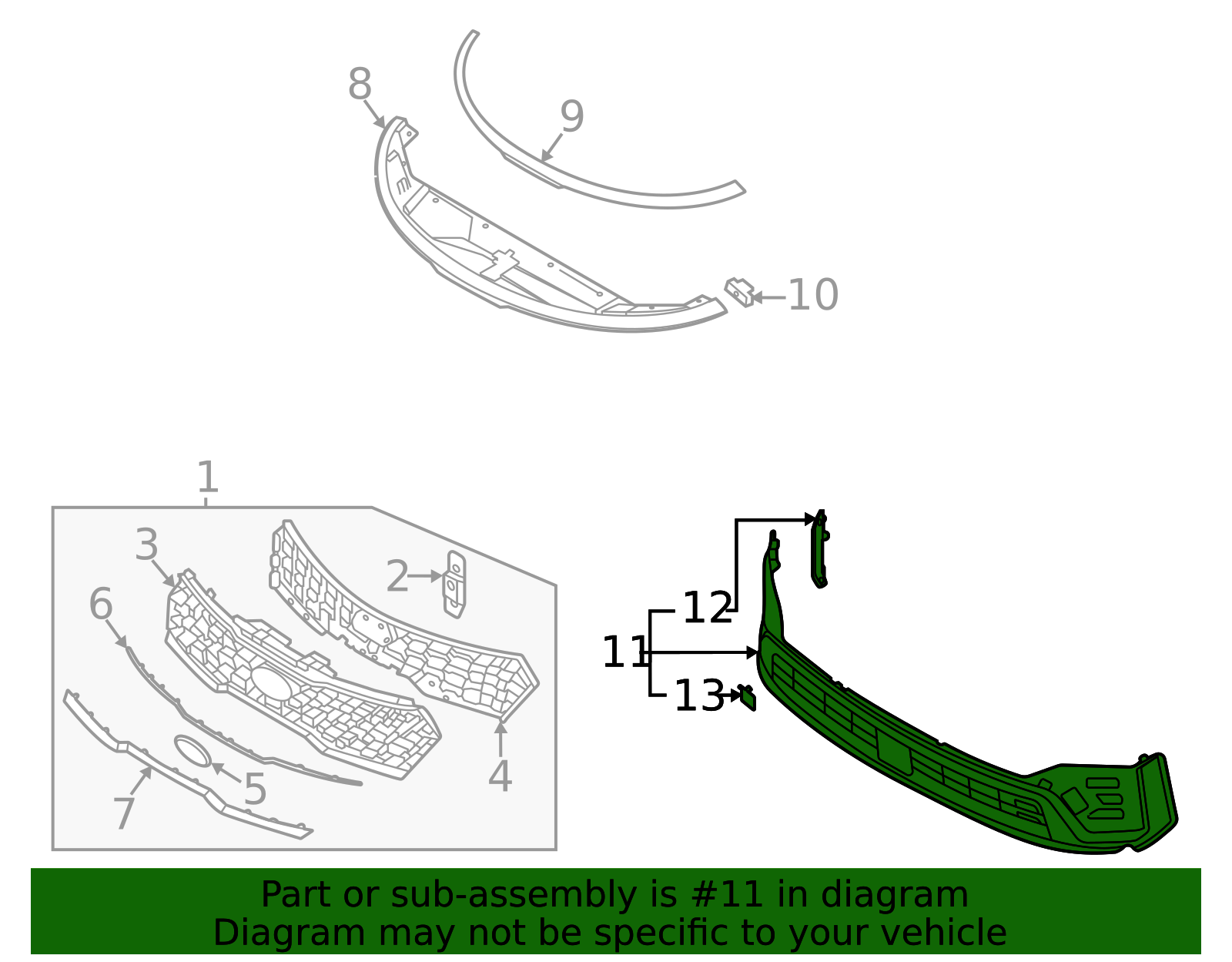 86530-P2020 - Lower Grille 2021-2024 Kia Sorento | Kia.Parts Store
