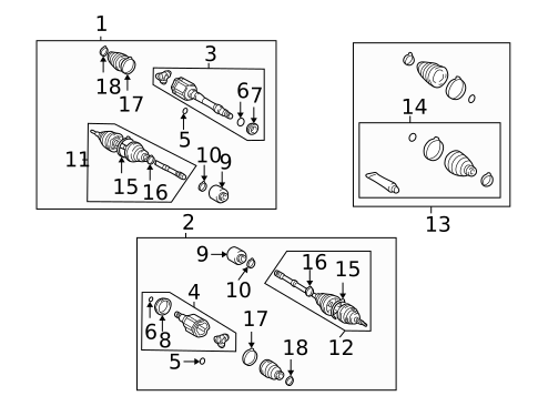 Drive Axles for 2006 Toyota Highlander #2