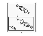442742051 - Front Drive Axle: Boot Kit for Toyota: Highlander Image