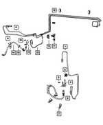 68071597AA - Brakes: Brake Tube, Right for Mopar Image