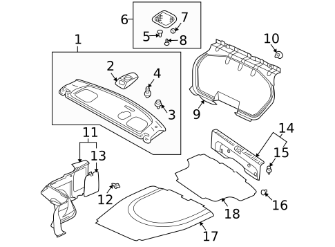 Interior Trim - Rear Body for 2006 Mitsubishi Lancer #0