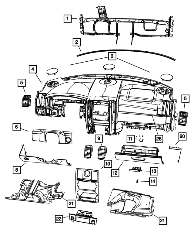 UZ93ZJ8AB - : Speaker Grille, Outer for Mopar Image