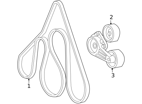 Accessory Drive Belt System Components for 2003 Ford F-150 #0