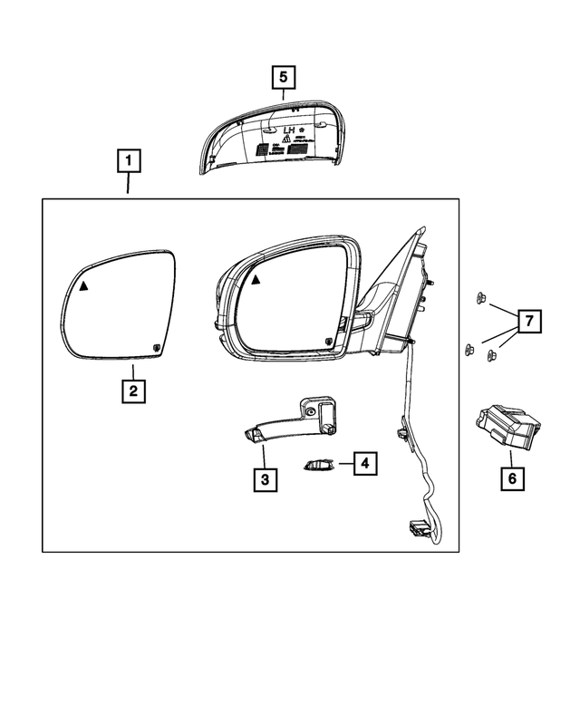 « 68325345AA – Doors, Door Mirrors and Related Parts : Extérieur Arrière Retroviseur, Côté Gauche pour Mopar Image »