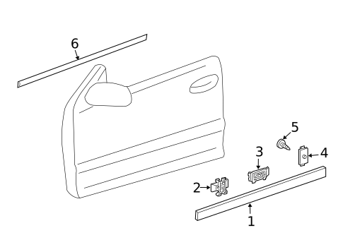 Exterior Trim - Door for 2009 Mercedes-Benz CLK350 #0