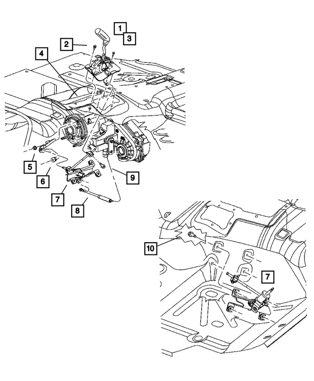 52109695AA - Transfer Case Model 241: Torque Shaft Bracket for Mopar Image