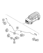 68444714AA - Electrical: Park Assist Sensors Wiring for Jeep: Renegade Image