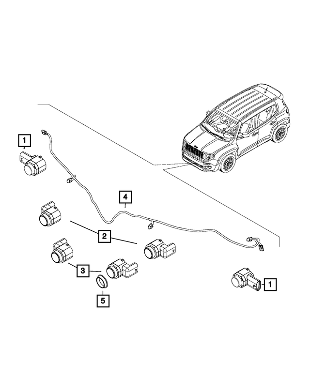 68438907AA - Electrical: Park Assist Sensor for Mopar Image