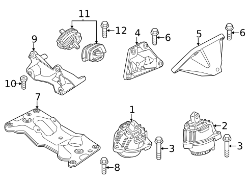 Engine & Trans Mounting for 2013 BMW 528i #1