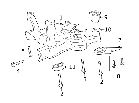 Engine Crossmember for 2018 Dodge Journey #0