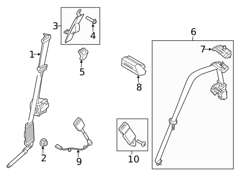 Front Seat Belts for 2019 Ford F-450 Super Duty #2