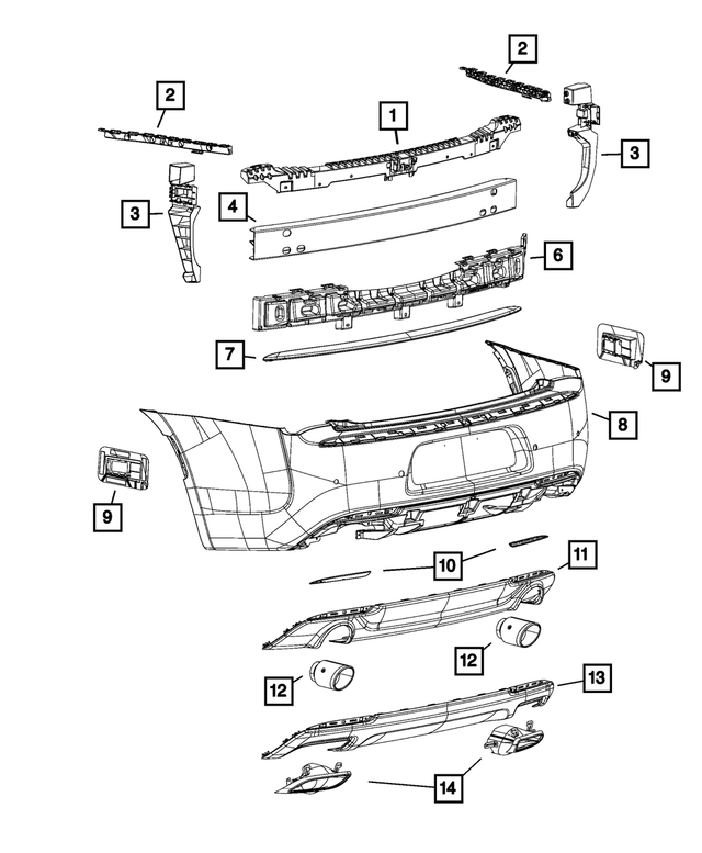 5SW11SZ0AD - Frame, Bumper and Fascia: Fascia Applique for Mopar Image