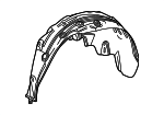 656380E140 - Body: Wheelhouse Liner for Lexus: RX350, RX350h, RX450h+, RX500h Image