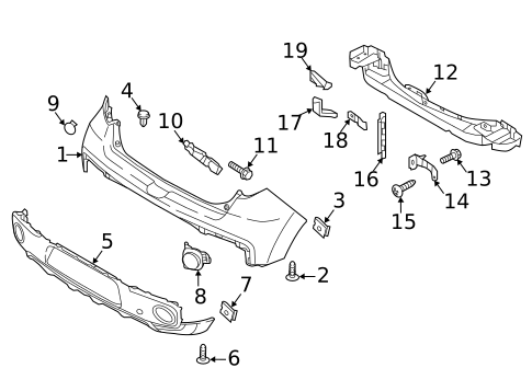 Bumper & Components - Rear for 2018 Kia Soul #1