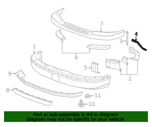 Front Bumper Impact Bar Outer Brace 25725663 GM | GMPartsDirect.com