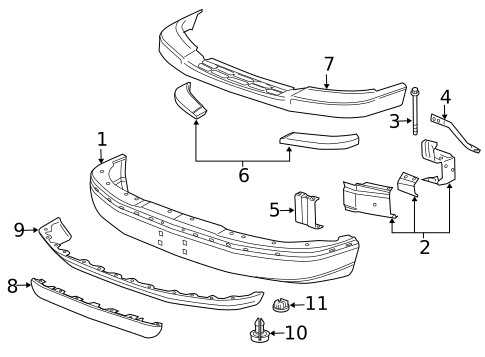 Bumper & Components - Front for 2017 GMC Savana 2500 #0