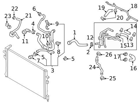 Hoses & Lines for 2015 Volkswagen Passat #0