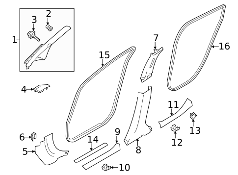 Interior Trim - Pillars for 2017 Nissan LEAF #0