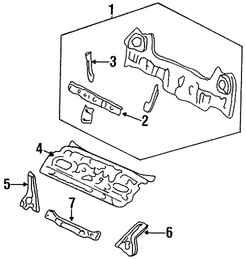 Rear Body for 1995 Honda Accord #0