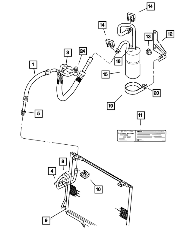 55037599AD - Air Conditioning &amp; Heater: A/c Discharge Line for Mopar Image image
