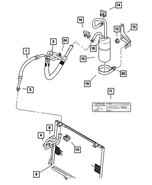 Air Conditioner and Heater Plumbing for 2003 Jeep Wrangler #0